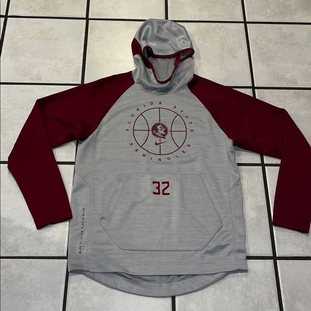 Florida State Seminoles #32 Basketball Team Issue Hooded Hoodie Sweatshirt M FSU